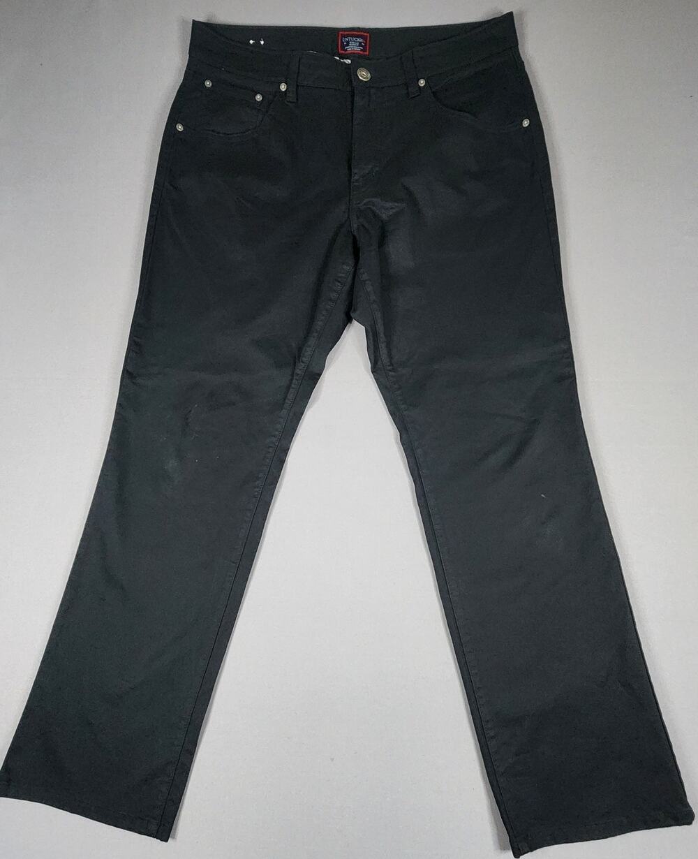 Untuck it Relaxed fit Black Denim Jeans tag size W35 L32, measures 30 length